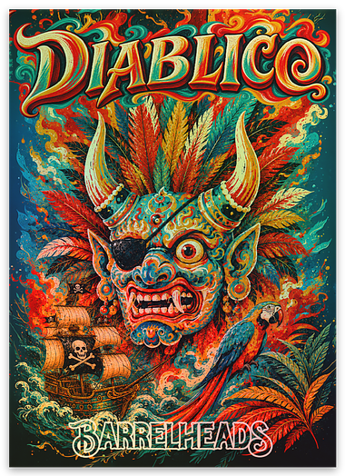 Sticker (Holographic) - Vida Caña "Diablico" (Alt)