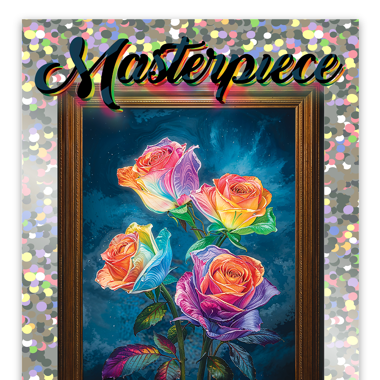 Sticker (Glitter) - Four Roses "Masterpiece"