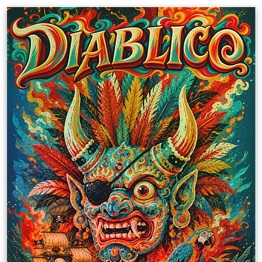 Sticker (Holographic) - Vida Caña "Diablico" (Alt)