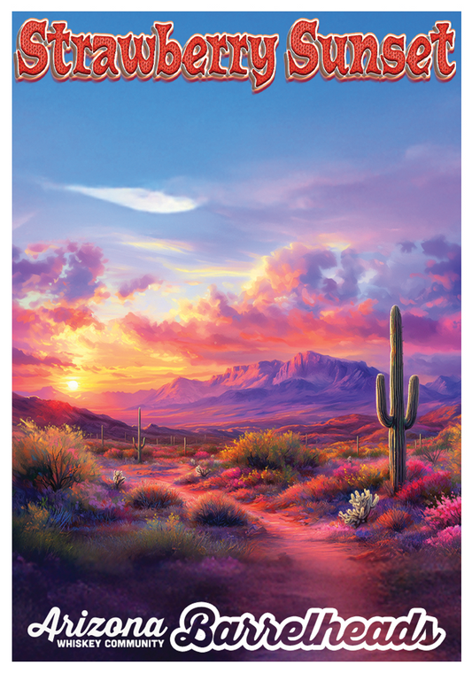 Art Card - River Roots "Strawberry Sunset"